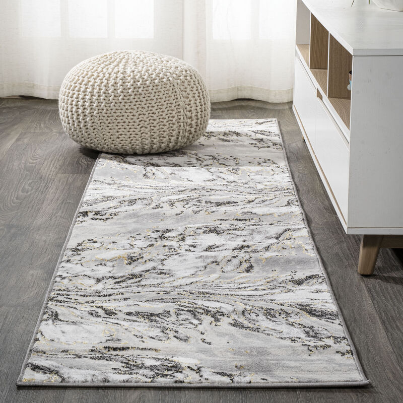 Swirl Marbled Abstract Area Rug