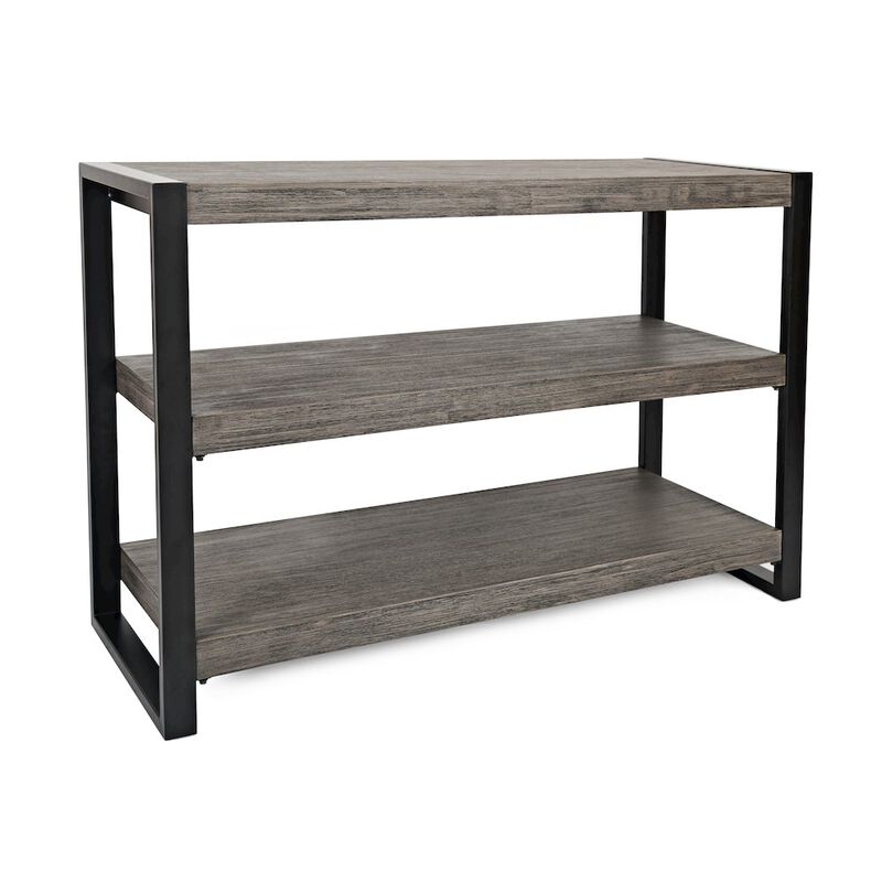 Jofran Pinnacle Modern Loft Iron and Wood Grey Sofa Table