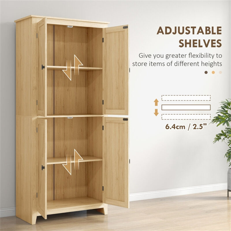 Kitchen Cupboard with Sturdy Construction, Adjustable Shelves, and Stylish Design for Organized Storage image number 4