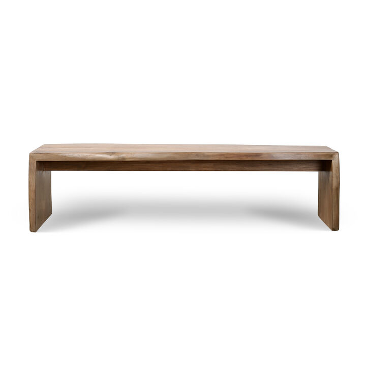 Solid Walnut Entryway Bench in Natural Wood
