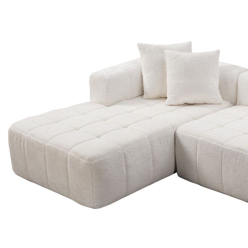 Splalf Modern Minimalist Upholstered Sectional Sofa image number 7