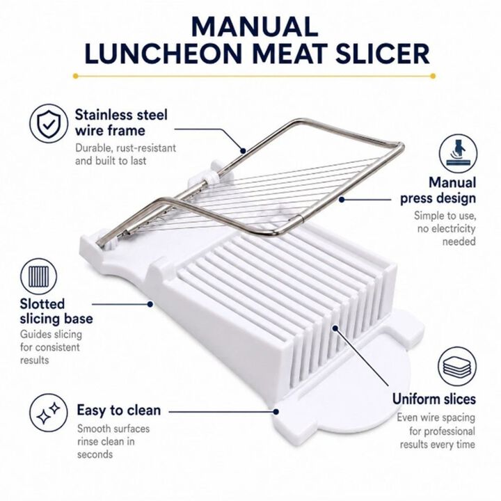 Stainless Steel Luncheon Meat & Egg Slicer