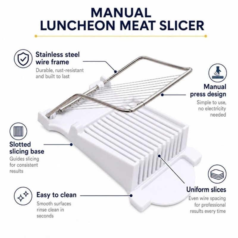 Stainless Steel Luncheon Meat & Egg Slicer image number 1