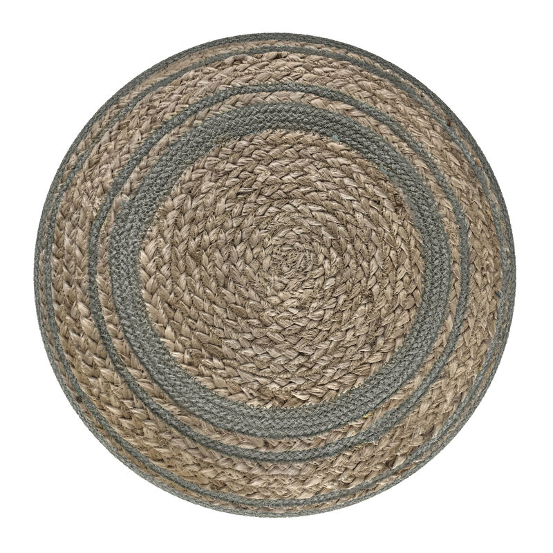 Serena Round Braided Pouf