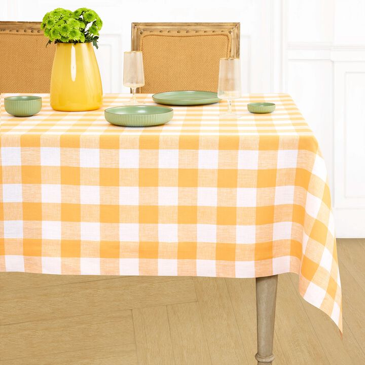 Linen Tablecloth - Buffalo Check