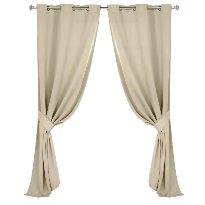 Set of 2 Classic Modern Room Darkening Blackout Curtains image number 0