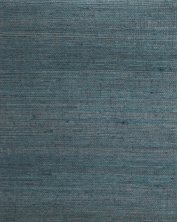 Plain Sisal Grasscloth Teal Wallpaper
