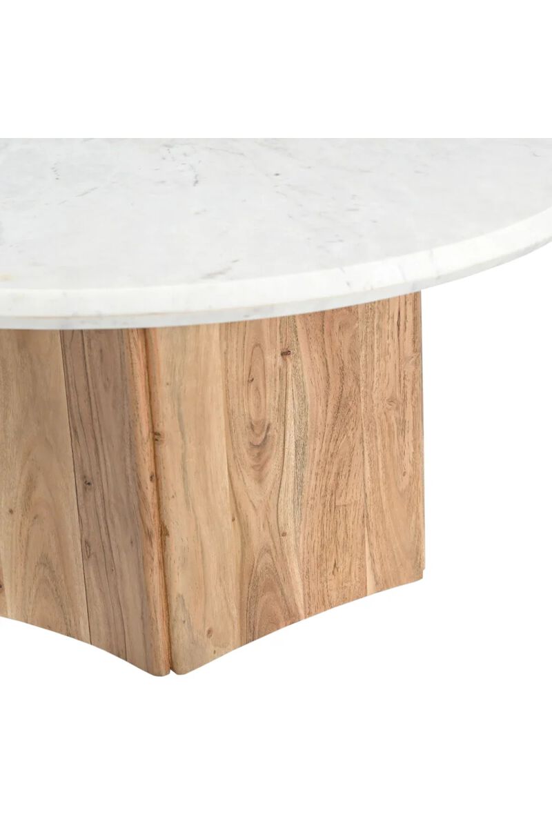White Round Marble Coffee Table | OROA Modern Dillinger image number 3