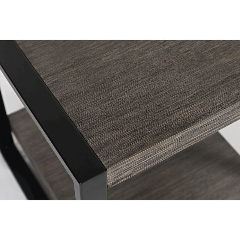 Jofran Pinnacle Modern Loft Iron and Wood Grey End Table