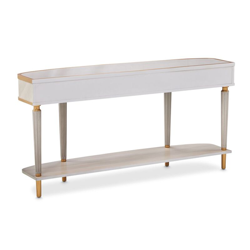 Michael Amini St. Charles Console Table - Dove Gray