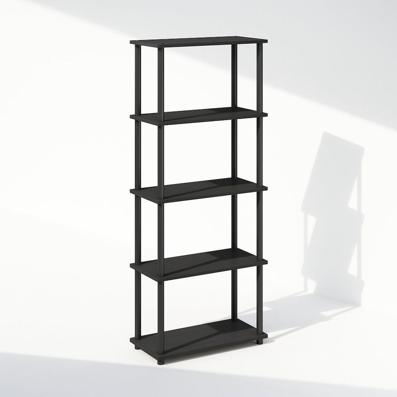 Turn-N-Tube 5-Tier Multipurpose Compact Display Rack, Shelving Unit, Bookcase