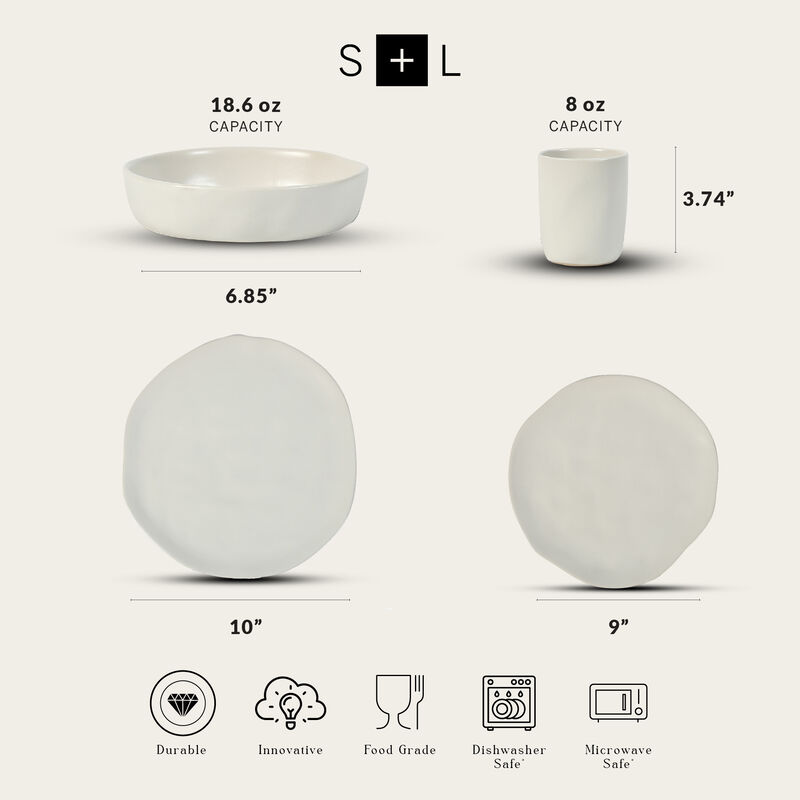 Stone by Mercer Project Hekonda Stoneware 32 Piece Dinnerware Set