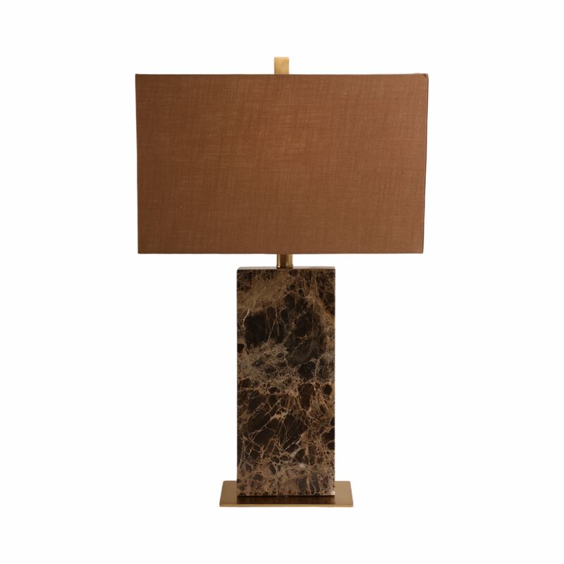 26x16" Rectangle Marble Lamp, Light Brown image number 1