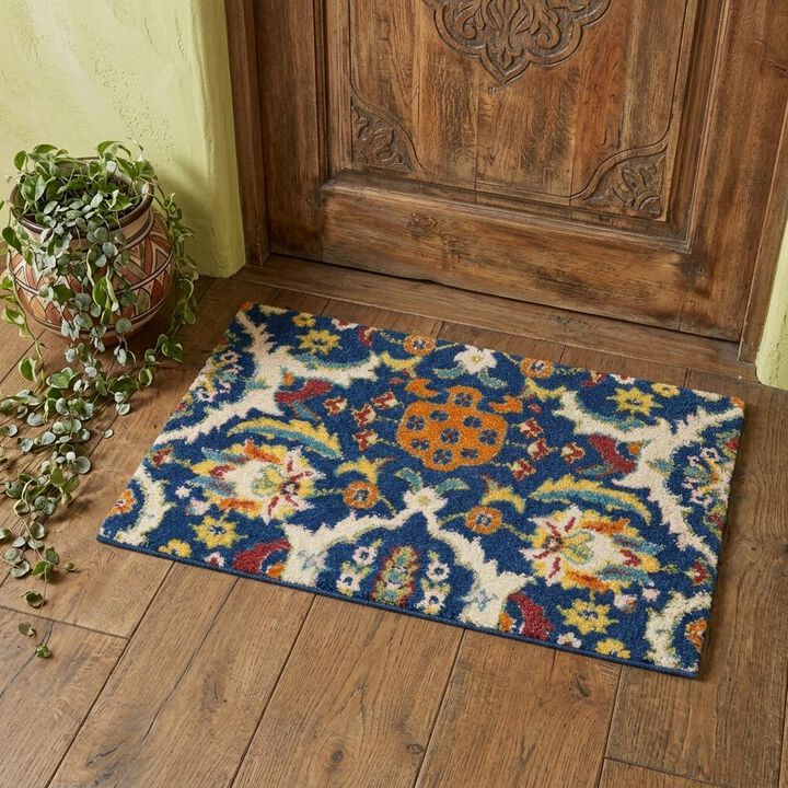 HomeRoots Floral Power Loom Area Rug