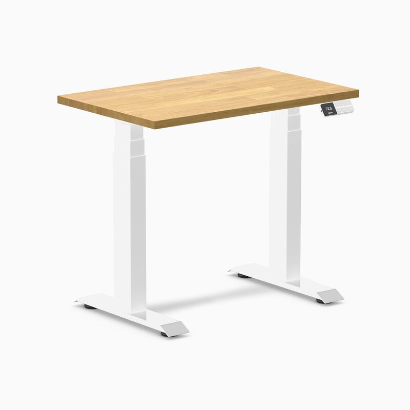 Desky Dual Mini Rubberwood Sit Stand Desk image number 0