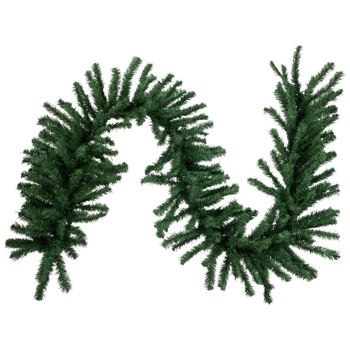 27' x 20" Green Artificial Pine Christmas Garland  Unlit