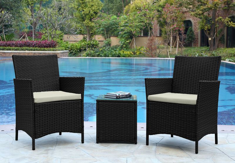 Imperia Cream 3-Piece Patio Set