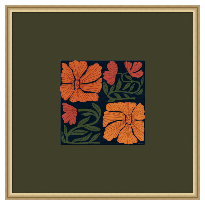 Modern Blooms III by Cheryl Warrick Wood Framed Wall Art Print
