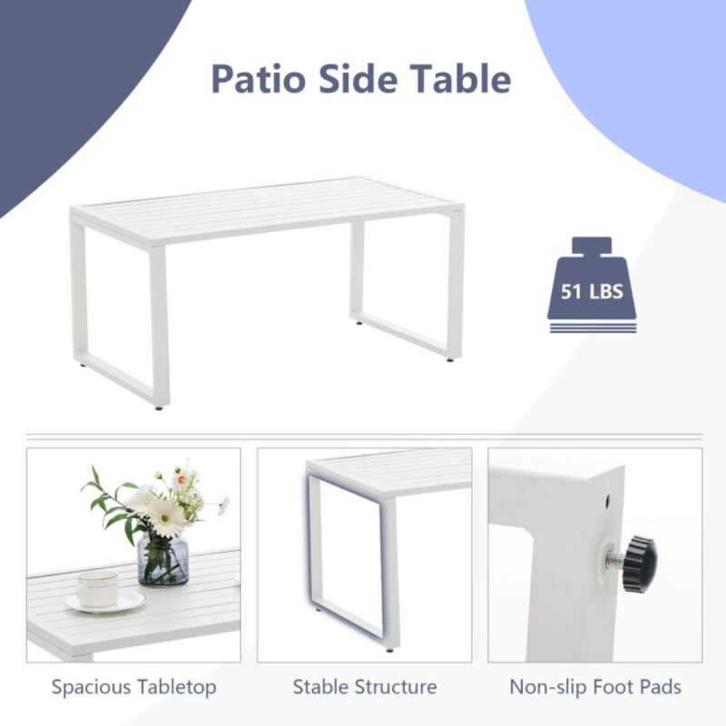 Hivvago 4 Pieces Outdoor Conversation Set with Sturdy Steel Frame