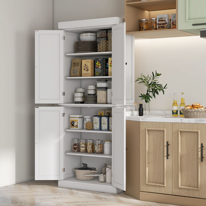 Hivvago Kitchen Cabinet with Doors and Pantry Storage Shelves