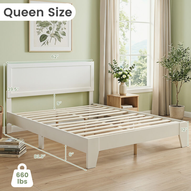 Modern Bedroom Bed Frame with Stylish Headboard Design image number 2