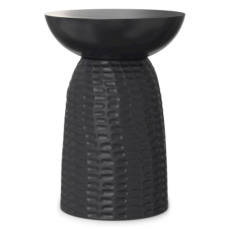 Simpli Home Boyd Solid Mango Wood Wooden Accent Table In Black