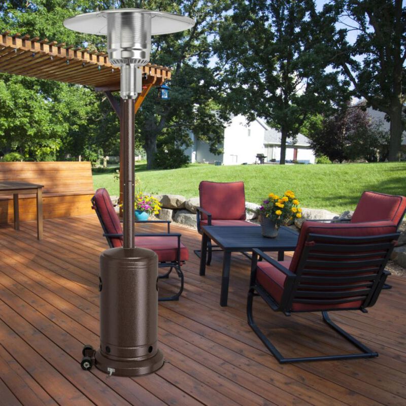 Hivvago 50000 BTU Stainless Steel Propane Patio Heater with Trip over Protection