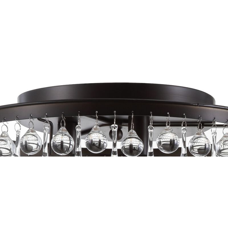 Toronto Metal/Crystal LED Flush Mount