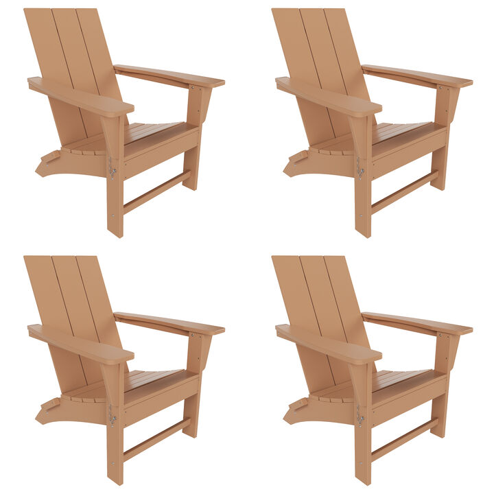 WestinTrends Modern Folding Adirondack Chair (Set of 4)
