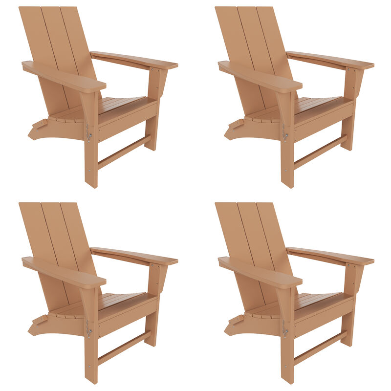 WestinTrends Modern Folding Adirondack Chair (Set of 4)