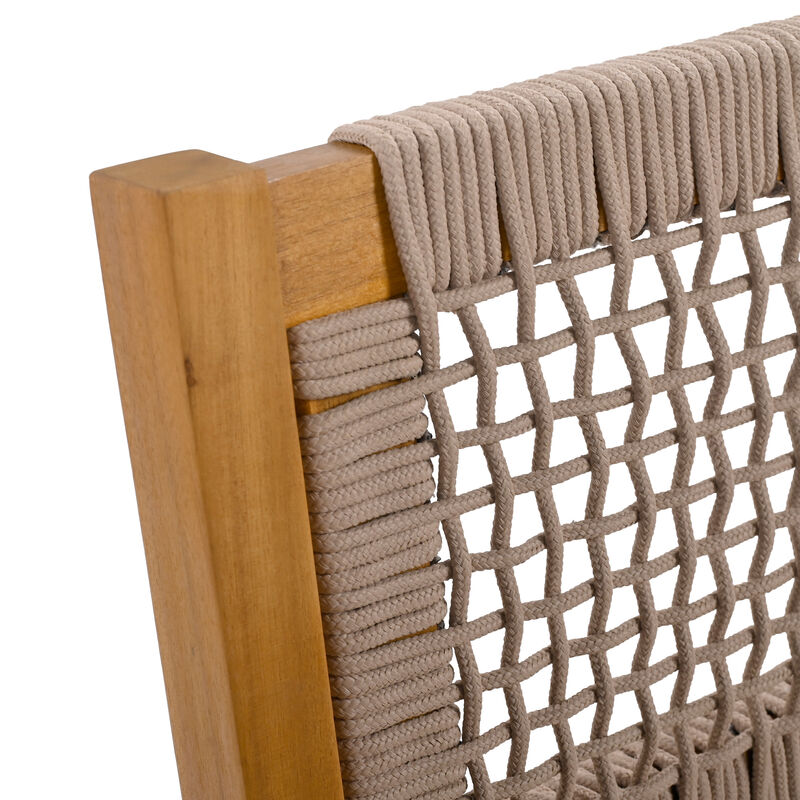 Merax 2 Pieces Acacia Wood Dining Chairs