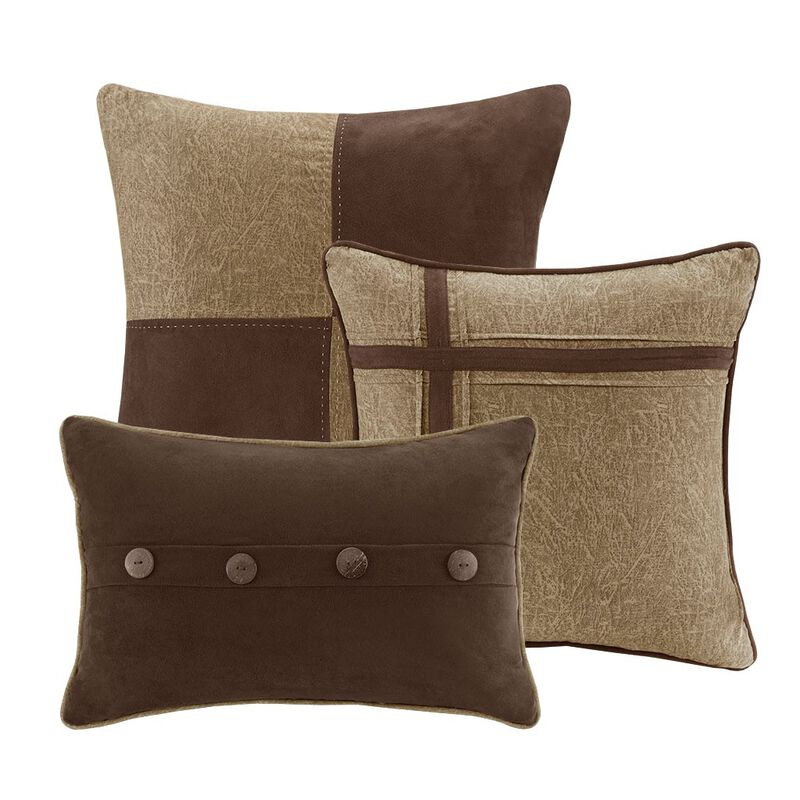 Gracie Mills Maldonado 7-Piece Rustic Faux Suede Comforter Set