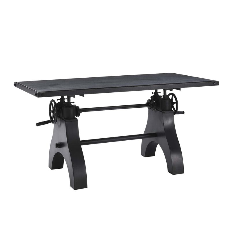 Genuine 60" Crank Adjustable Height Dining Table and Computer Desk image number 0
