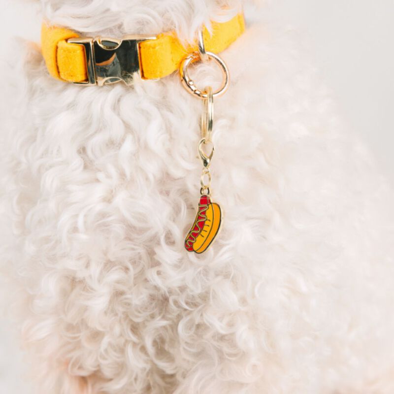 Hotdog Pet Collar Charm image number 1