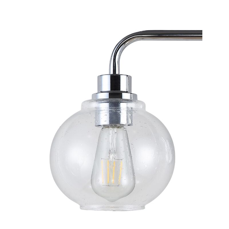 Sandrine Iron/Seeded Glass Cottage Rustic LED Vanity Light