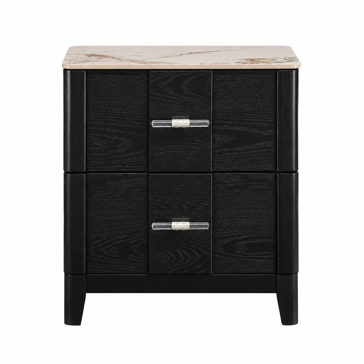 Wynavere Porcelain-Top 2-Drawer Nightstand