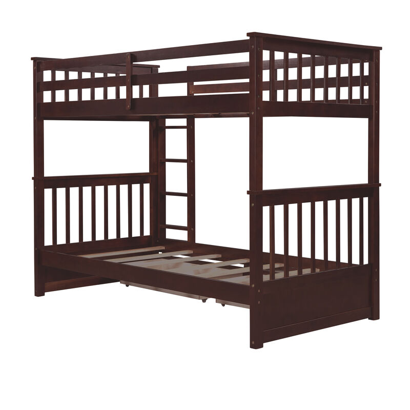 Merax Bunk Bed with Ladders and 2 Storage Drawers