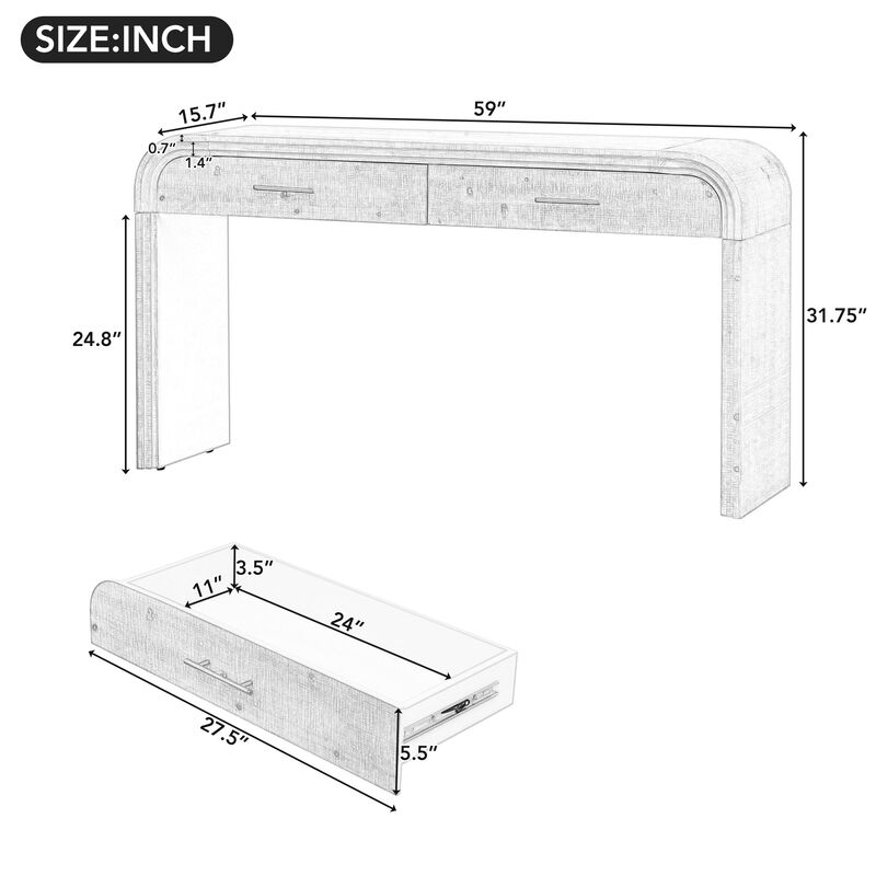 Merax Retro Open Style MDF Console Table