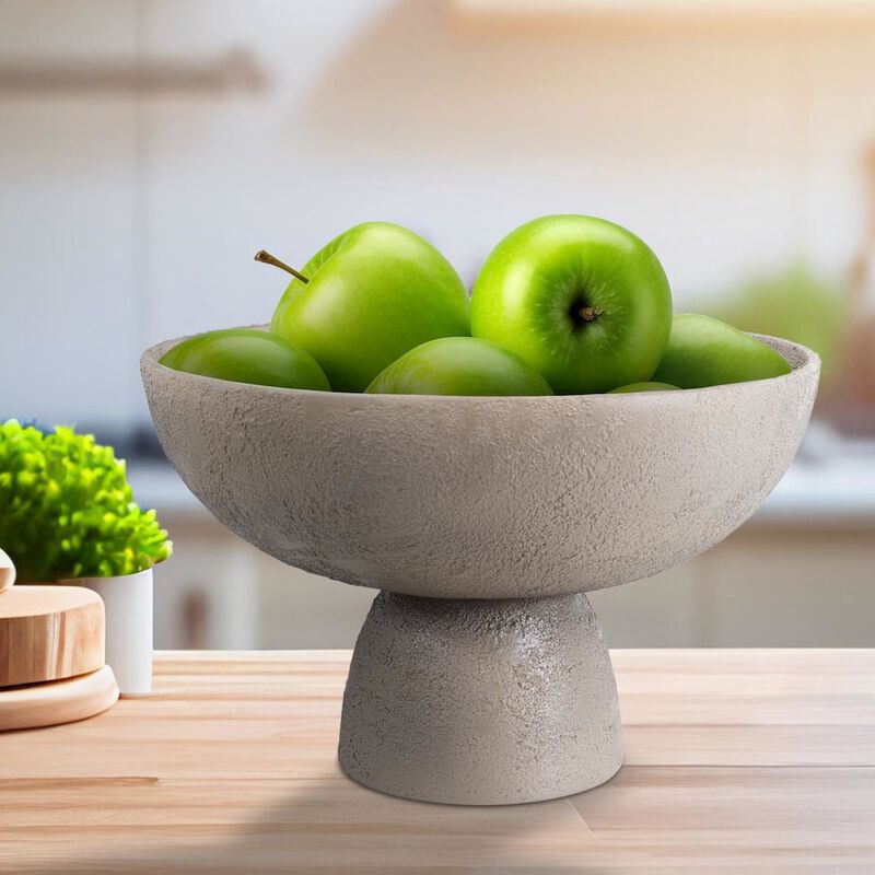 Howard Elliott Textured Blanton Taupe Round Bowl image number 7