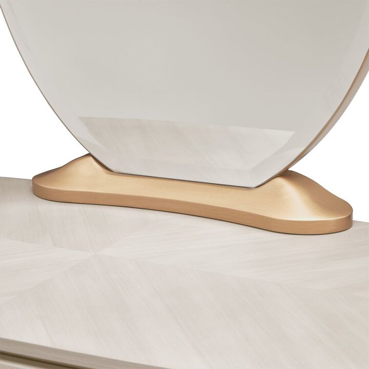 St. Charles Vanity Desk & Mirror - Dove Gray
