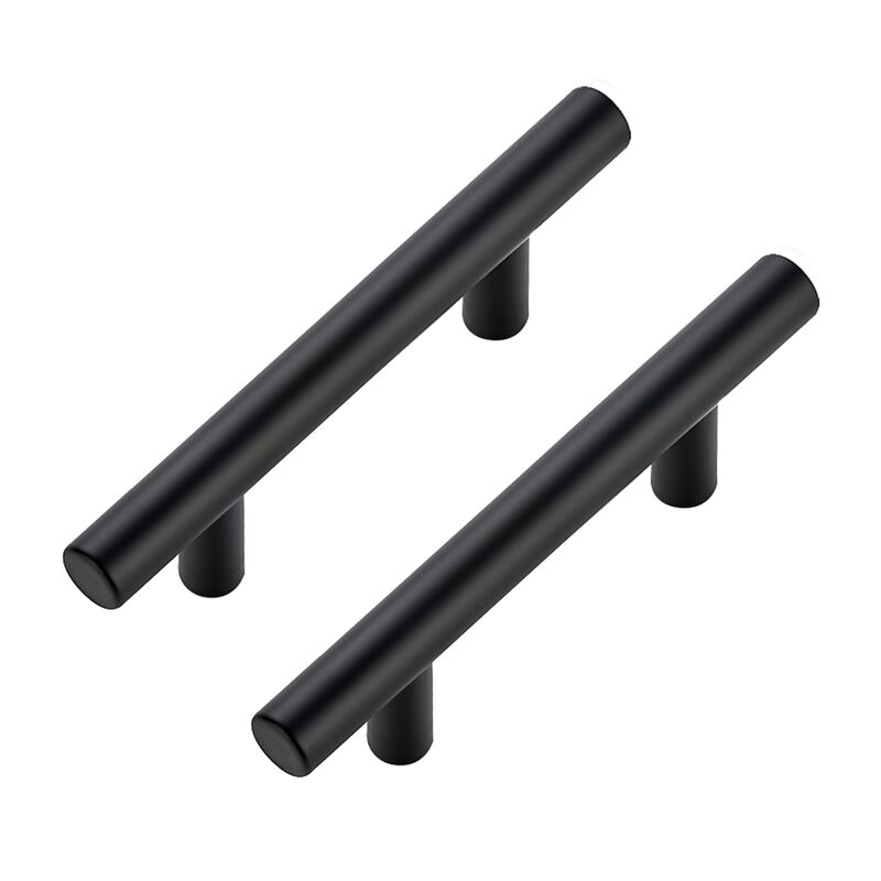 JOY DECOR 20 Pack Cabinet Handles, Black Cabinet Pulls, 3 in Hole Center Kitchen Hardware, Stainless Steel T Bar Handles for Dre