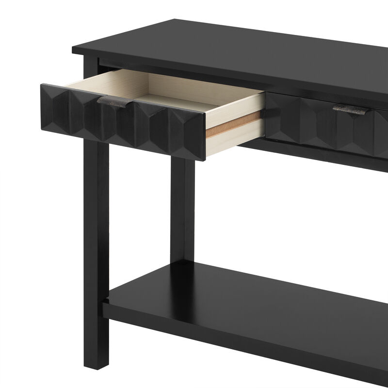 Merax Modern Stylish Console Table with 3 Drawers