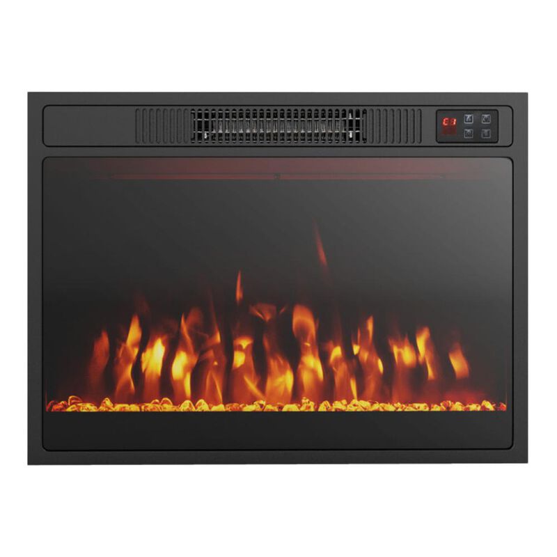 Hivvago 23 Inches 750W/1500W Electric Fireplace Heater with Alter Flame Color and Brightness