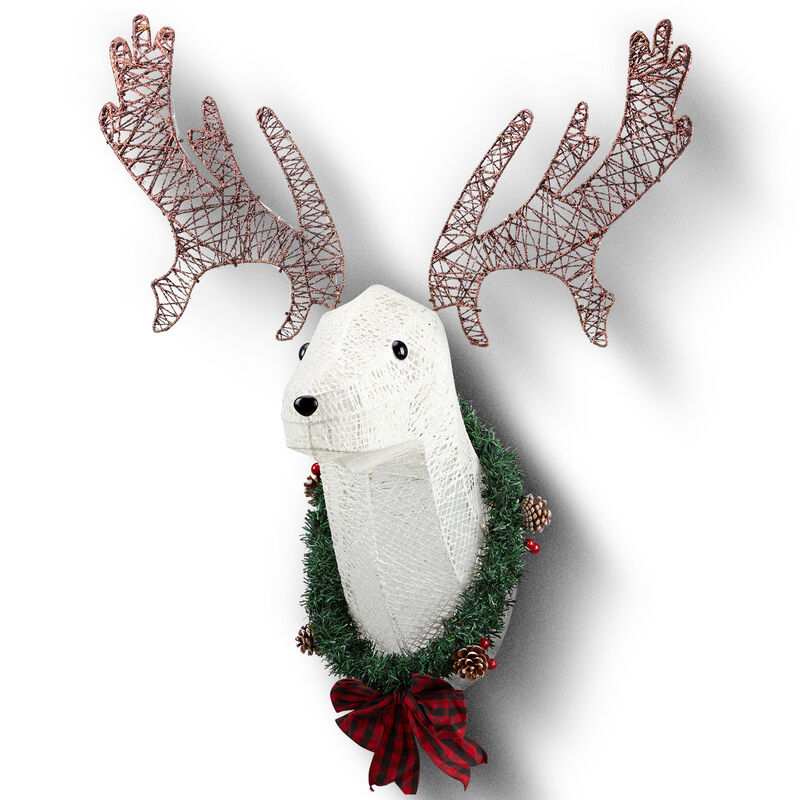 Lighted Christmas Reindeer Head Wall Decor for Indoor Display
