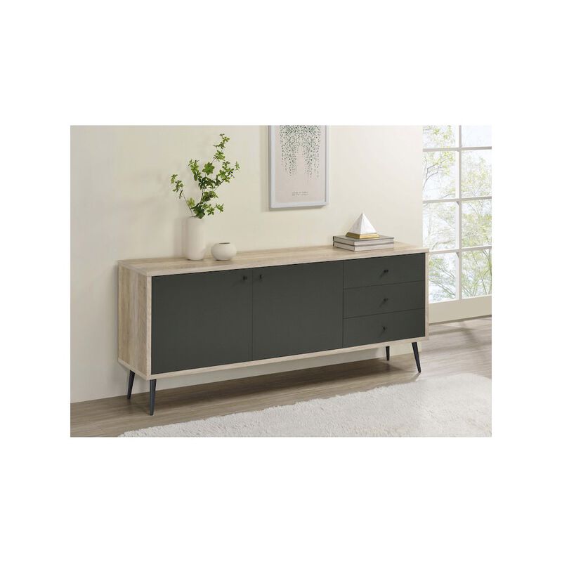 Coaster Maeve 2-door Engineered Wood Cabinet Antique Pine and Grey