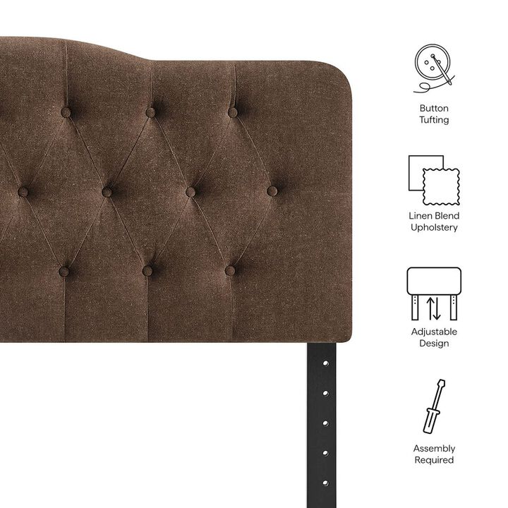 Annabel Premium Linen Blend Queen Headboard