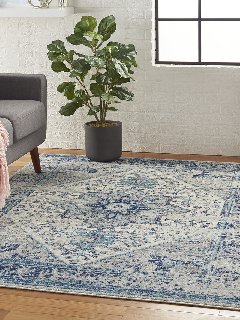 Tranquil TRA06 Ivory/Light Blue 5'3" x 7'3" Rug image number 8