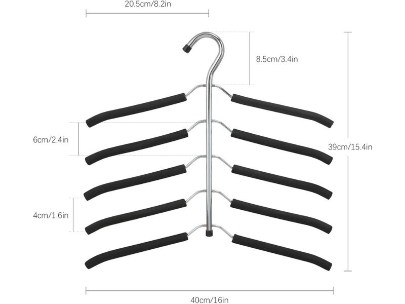 Blouse & Shirt Hangers | Non-Slip Space-Saving Stainless Steel Closet Organizer image number 2