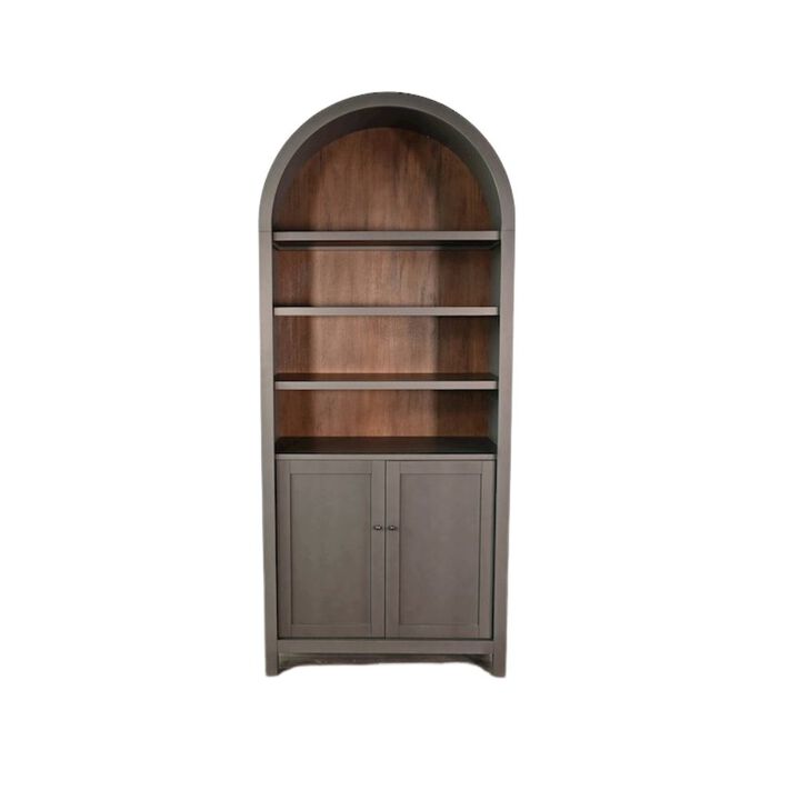 Starlight Canyon Home Brown Solid Wood Arched Cabinet with Doors, Hutch Cabinet with Storage