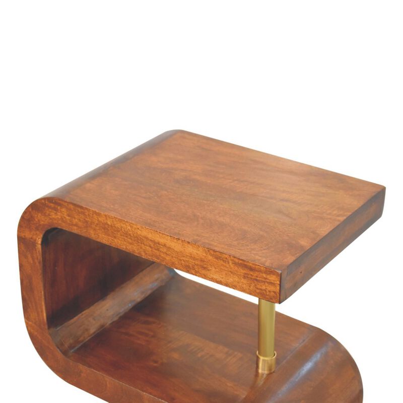 S-curve Brass Bedside